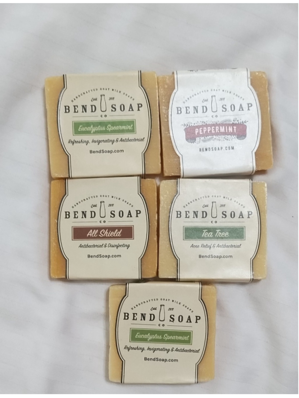 Bend Goat Milk Eucalyptus, Tea Tree, + Riverdance Clove Coconut Olive Oil LOT